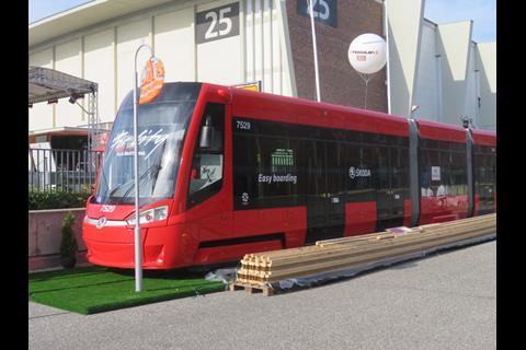 Škoda Transportation tram for Bratislava.